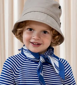 Tørklæde - Kota - 50x50 cm - Cloud Dancer m. Striber|Fliink Discount