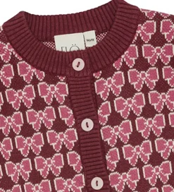 Cardigan - Strik - Nova - Bordeaux Bow|Flöss Best
