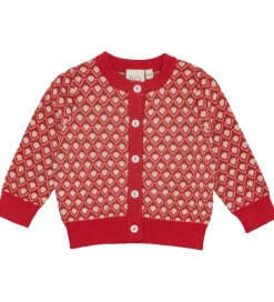 Cardigan - Uld - Strik - Zuri - Red Berry|Flöss Outlet