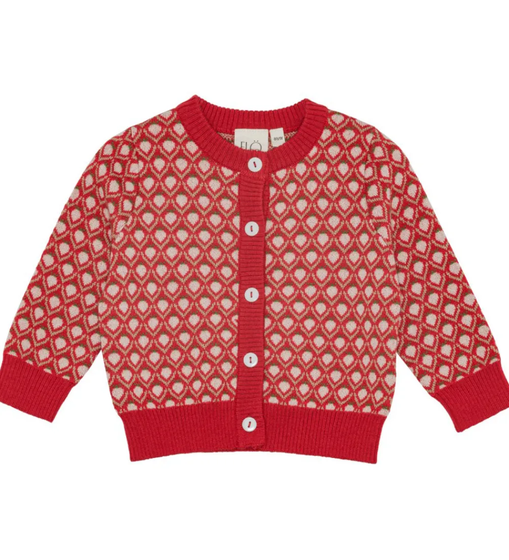 Cardigan - Uld - Strik - Zuri - Red Berry|Flöss Outlet