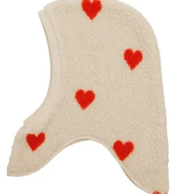 Elefanthue - 1-lags - Fleece - Simone - Soft White Heart|Flöss Outlet