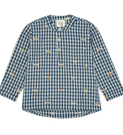 Skjorte - Olivian - Bee blue check|Flöss Clearance