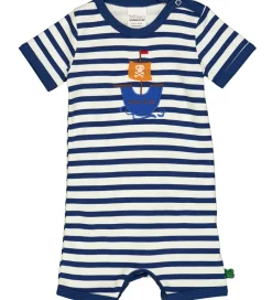 Sommerdragt - Stripe applique - Almond/ Navy|Freds World Clearance