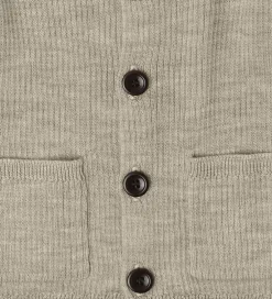 Cardigan - Rib - Strik - Uld - Oat Melange|FUB New