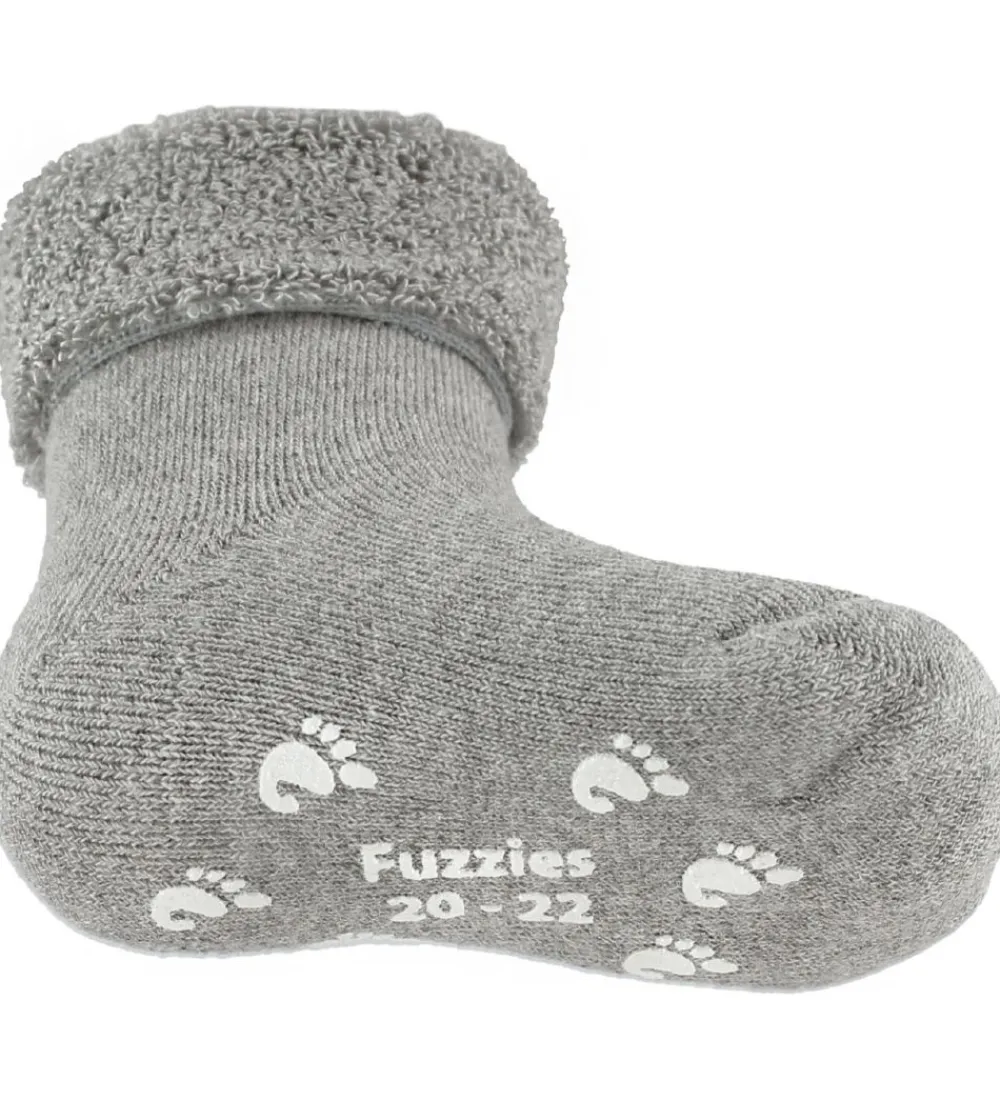 Skridsikre Strømper - Lysegrå|Fuzzies Discount