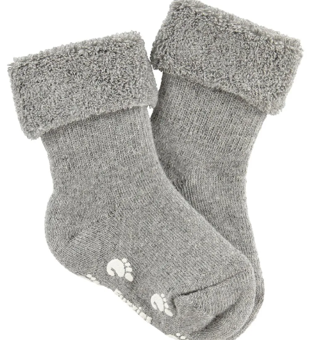 Skridsikre Strømper - Lysegrå|Fuzzies Discount