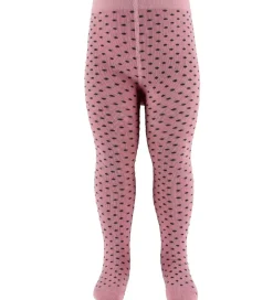 Strømpebukser - Gl. Rosa m. Koksgrå Prikker|Fuzzies Sale