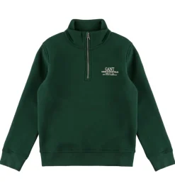 Sweatshirt - Graphic - Half Zip - Tartan Green|GANT