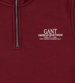 Sweatshirt - Graphic - Half Zip - Plumped Red|GANT Discount