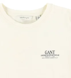 T-shirt - Cream m. Logo|GANT Best