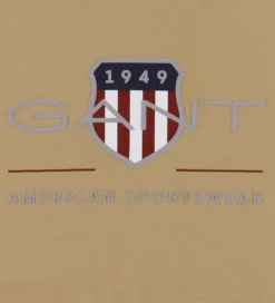 T-shirt - Dark Khaki m. Logo|GANT New