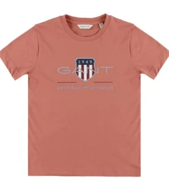 T-shirt - Faded Brick m. Logo|GANT Best