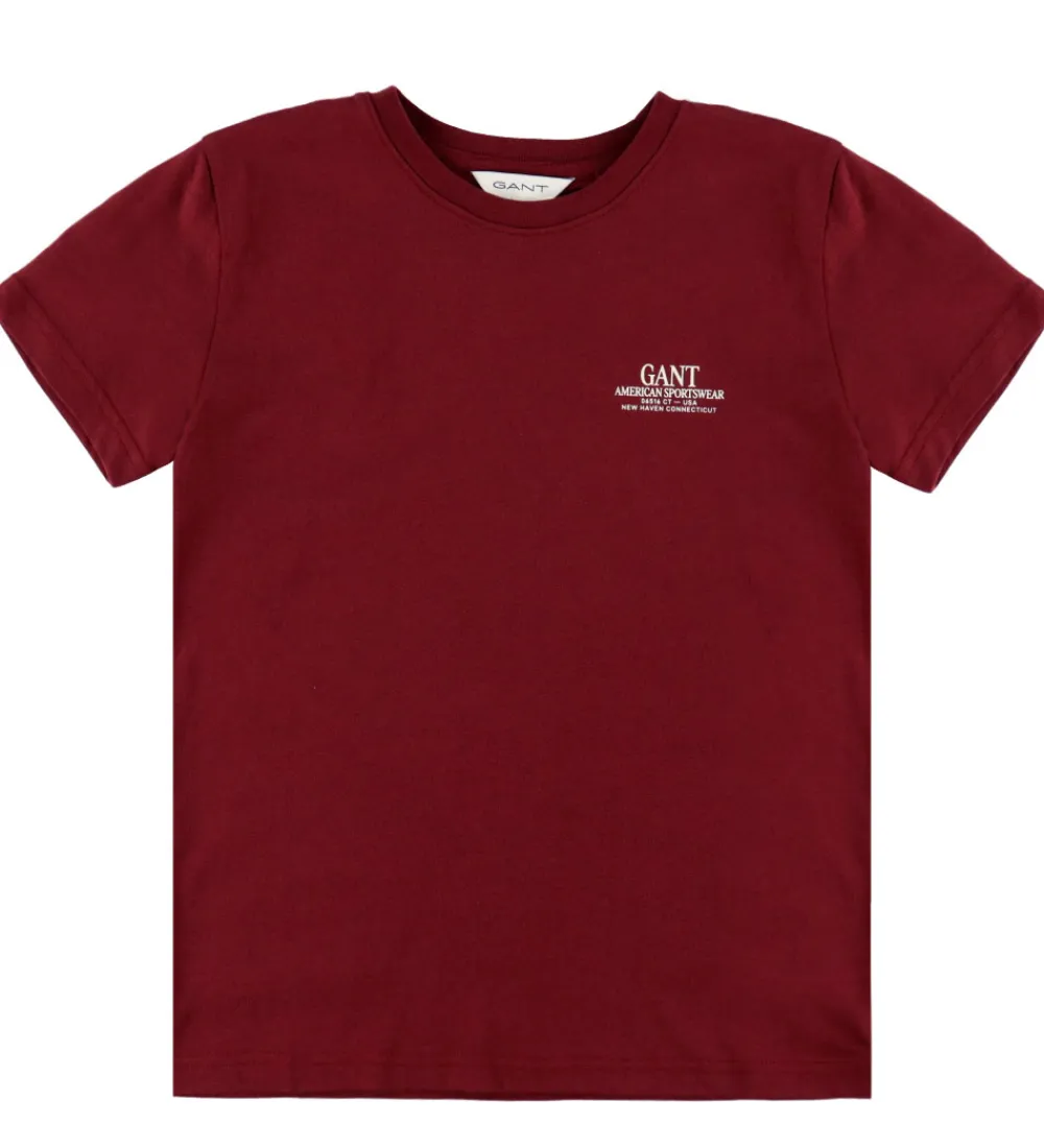 T-shirt - Plumped Red m. Logo|GANT Outlet
