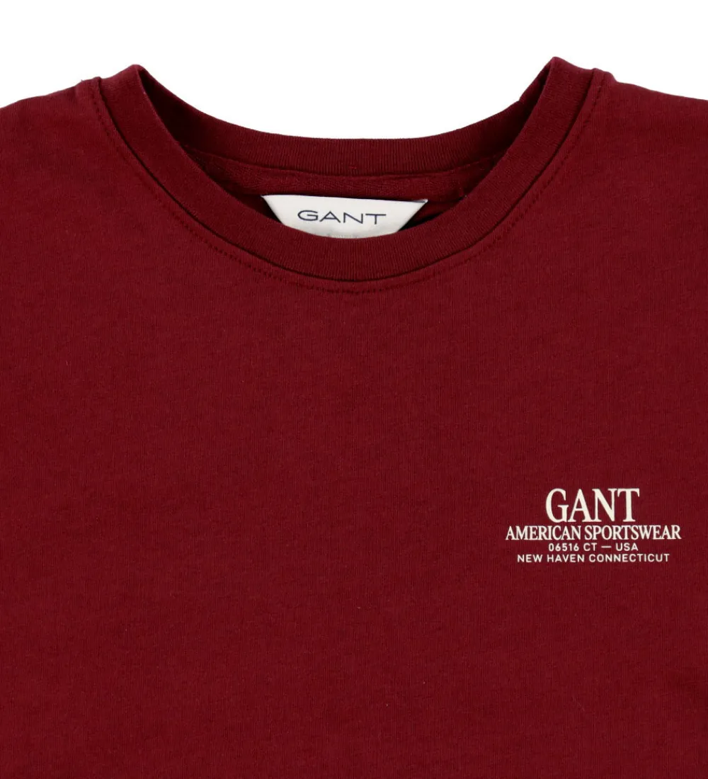 T-shirt - Plumped Red m. Logo|GANT Outlet