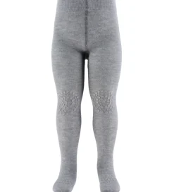 GoBabuGo Skridsikre Strømpebukser - Bambus - Grey Melange|GoBabyGo Outlet