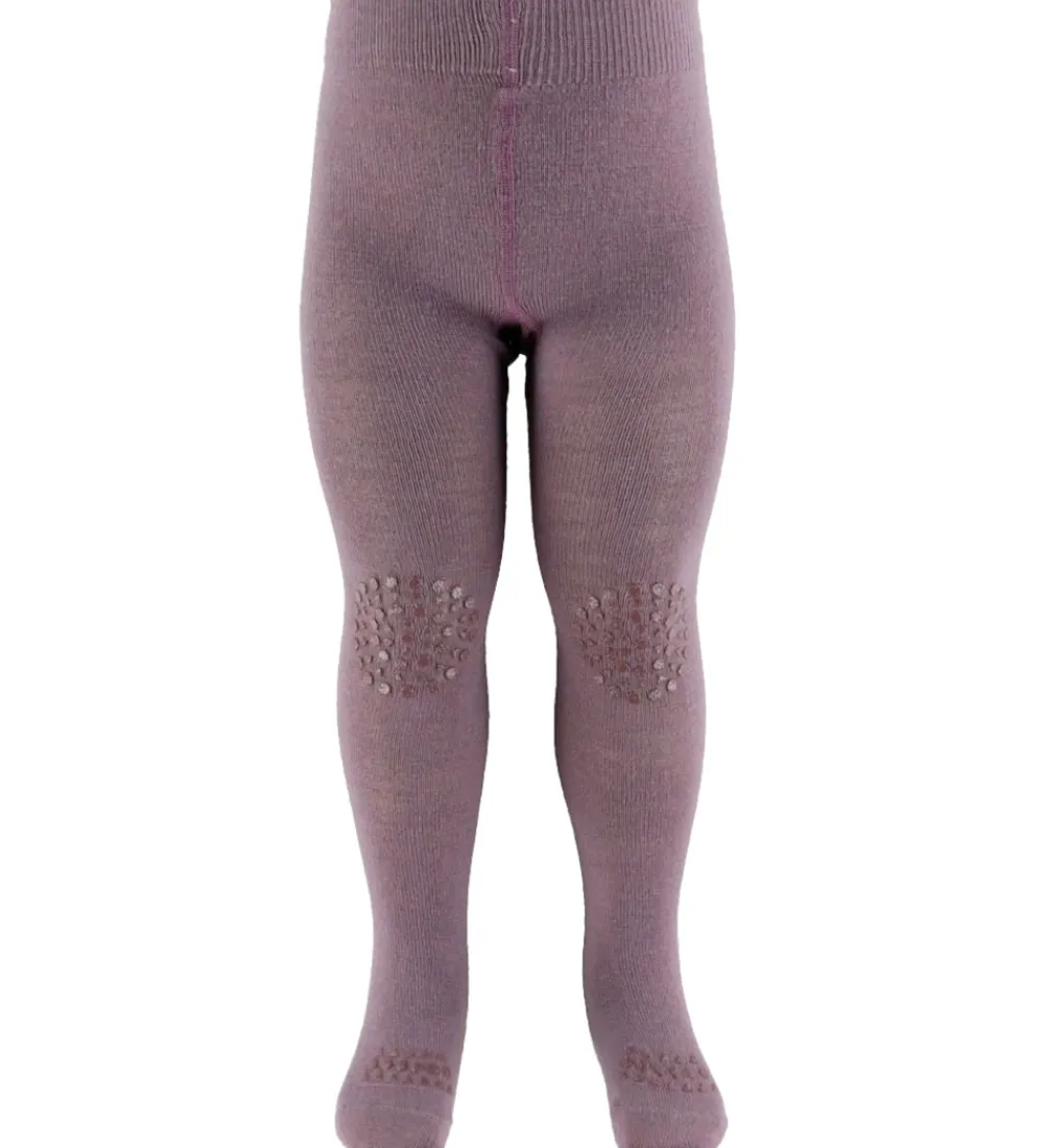 Kravlestrømpebukser - Noos - Uld - Dark Purple Dove|GoBabyGo Outlet