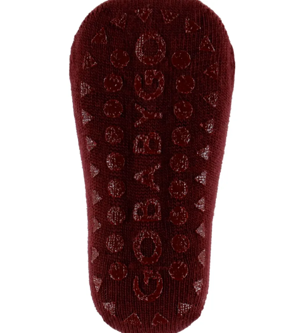 Skridsikdre Strømper - Uld - Wine Red|GoBabyGo Discount