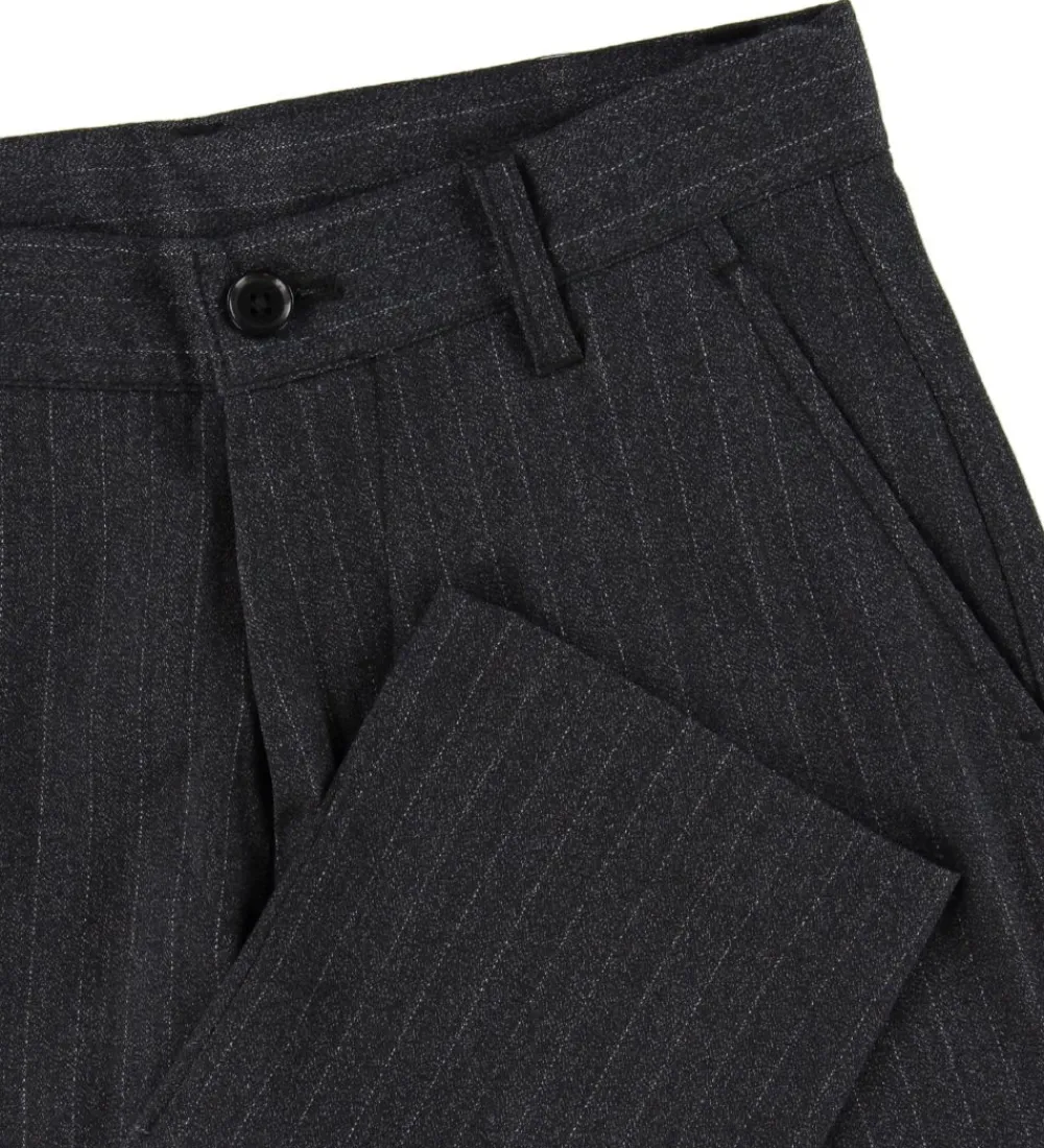 Bukser - Rick - Grå Stribet|Grunt Discount