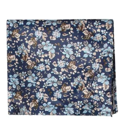 Butterfly m. Lommetørklæde - Our Flower - Navy Flower|Grunt