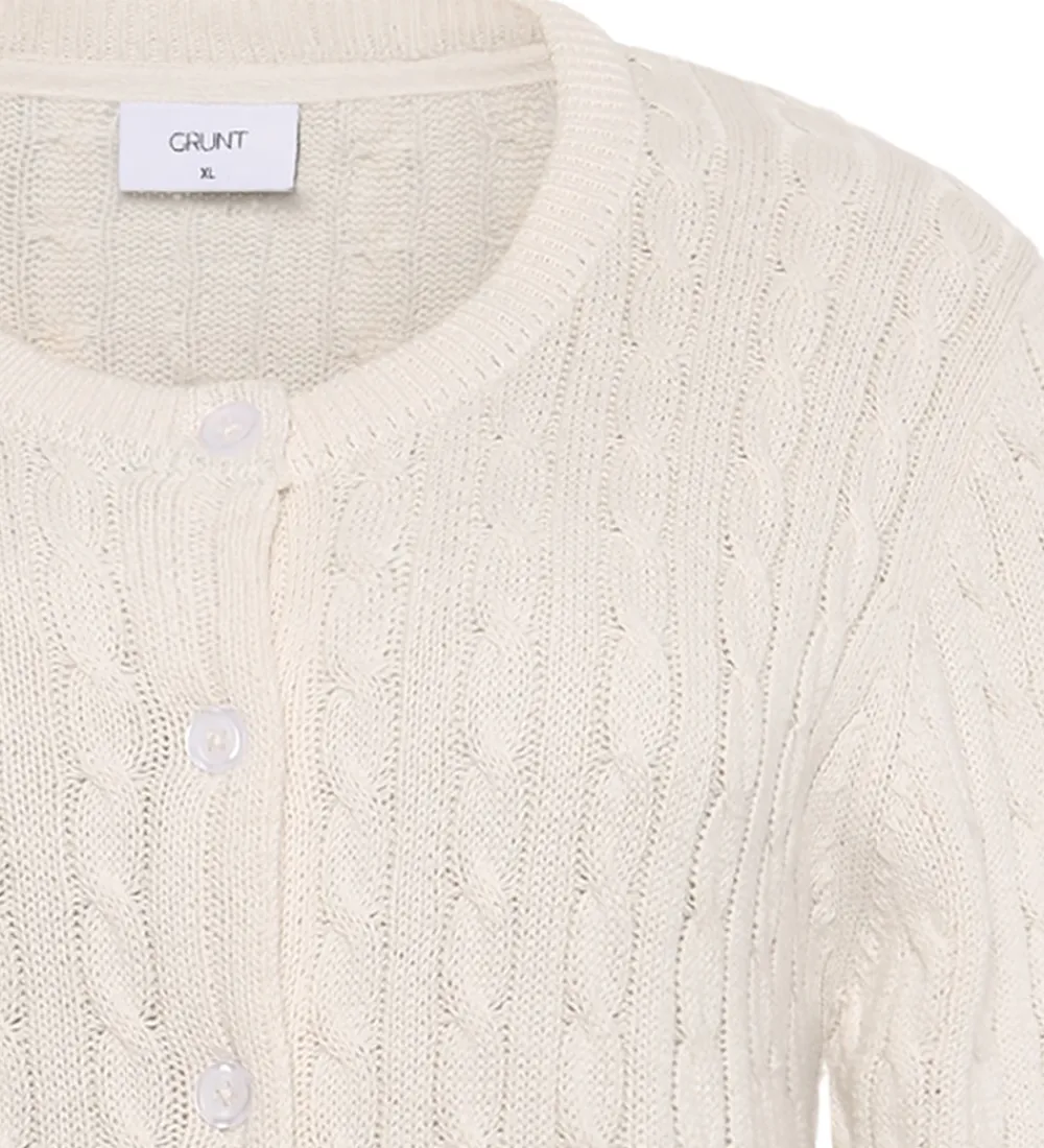 Cardigan - Strik - GrLine - Off White|Grunt New