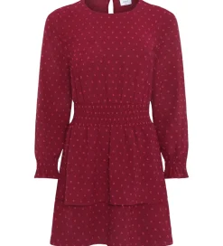 Kjole - GrSpelug - Dot - Dark Red|Grunt Discount