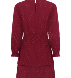 Kjole - GrSpelug - Dot - Dark Red|Grunt Discount