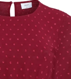 Kjole - GrSpelug - Dot - Dark Red|Grunt Discount