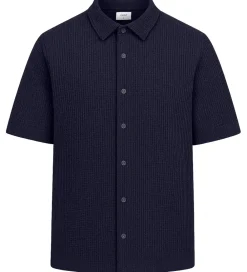 Skjorte - Vaflet - GRAlfred - Navy|Grunt Outlet