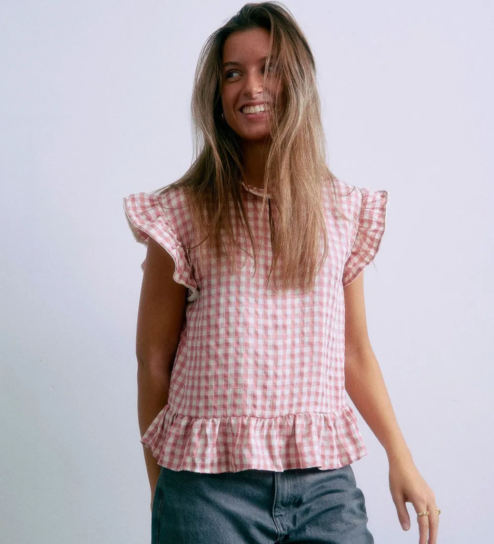 Top - GrArte - Rosa/Hvidternet|Grunt Best