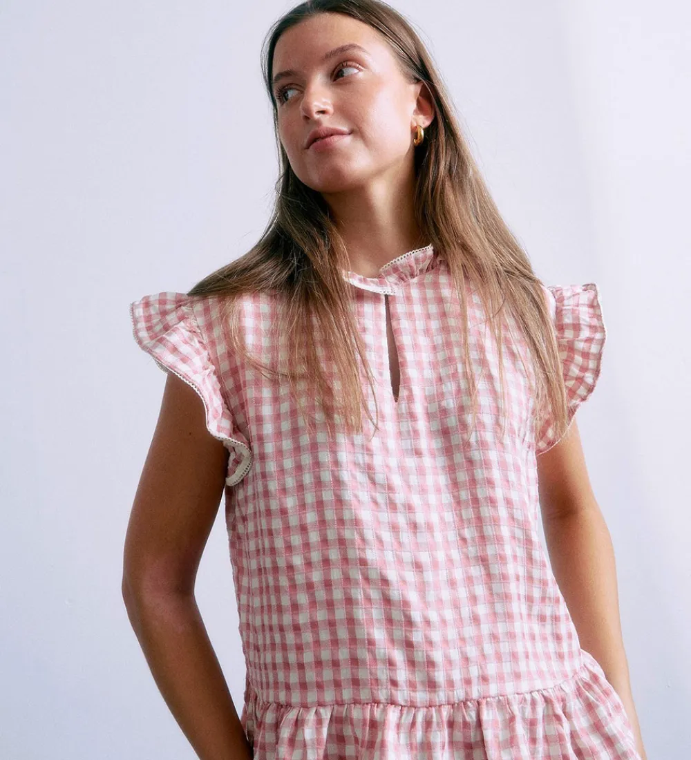 Top - GrArte - Rosa/Hvidternet|Grunt Best