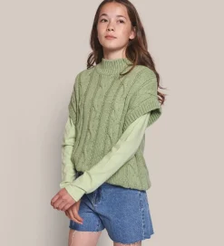 Vest - Strik - Brie - Light Green|Grunt New