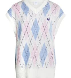 Vest - Strik - Canellia - Off White m. Tern|Grunt Hot