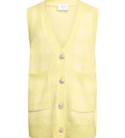 Vest - Strik - Mia - Gul m. Tern|Grunt Outlet