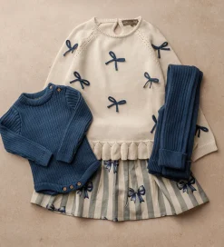 Leggins - Strik - Lynge - Ensign Blue|Hanevild Outlet