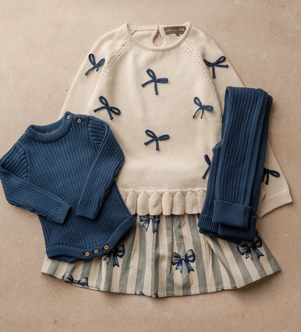 Leggins - Strik - Lynge - Ensign Blue|Hanevild Outlet