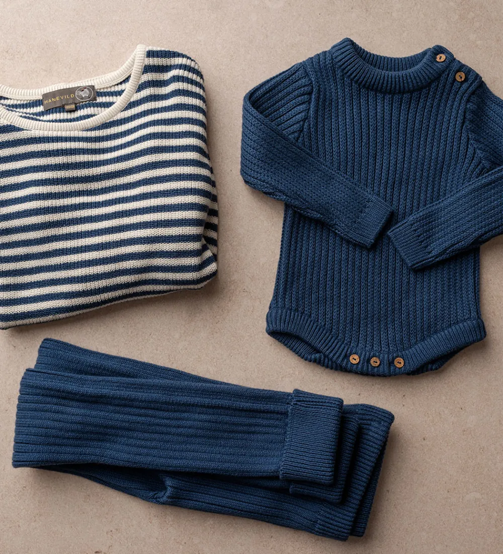 Leggins - Strik - Lynge - Ensign Blue|Hanevild Outlet