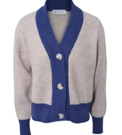 Cardigan - Strik - Rib - Cobalt Blue|Hound Sale