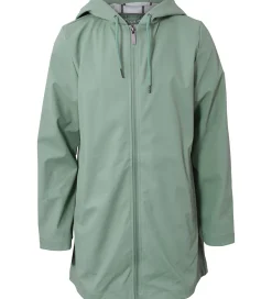 Regnfrakke - PU - Støvet Grøn|Hound Sale