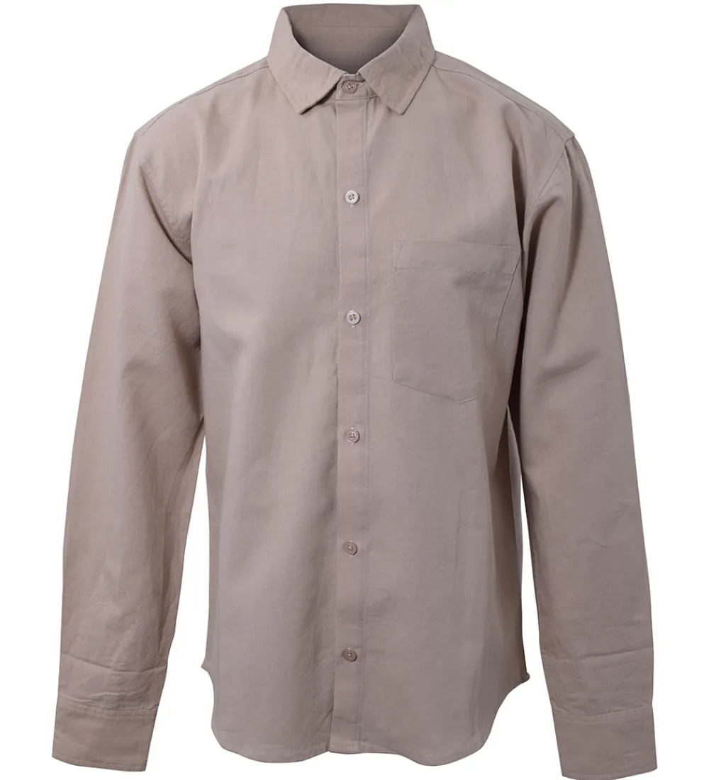 Skjorte - Linen Blend - Sand|Hound Hot