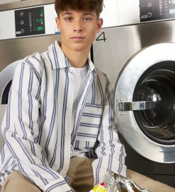 Skjorte - Linen Blend - Deep Blue/Hvid|Hound Discount