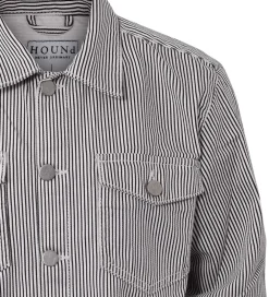 Skjorte - Striped Overshirt - Black/Off White|Hound New