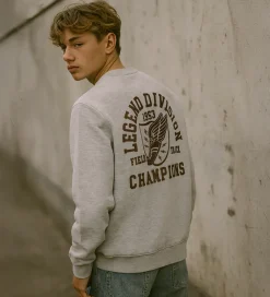 Sweatshirt - Crew - Lys Grå Meleret|Hound