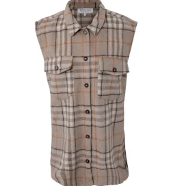 Vest - Plaid - Sand m. Tern|Hound Sale