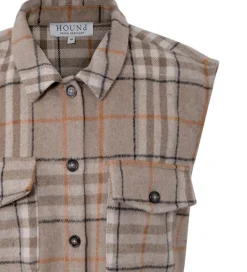 Vest - Plaid - Sand m. Tern|Hound Sale