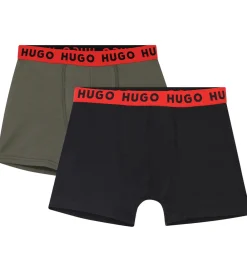 Boxershorts - 2-pak - Sort/Armygrøn|HUGO Outlet