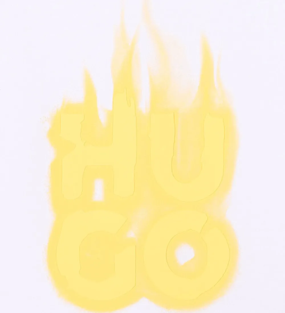 Hættetrøje - Hvid/Gul|HUGO Outlet