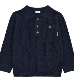 Bluse - Strik - HCPelle Structure - More Navy|Hust and Claire Hot