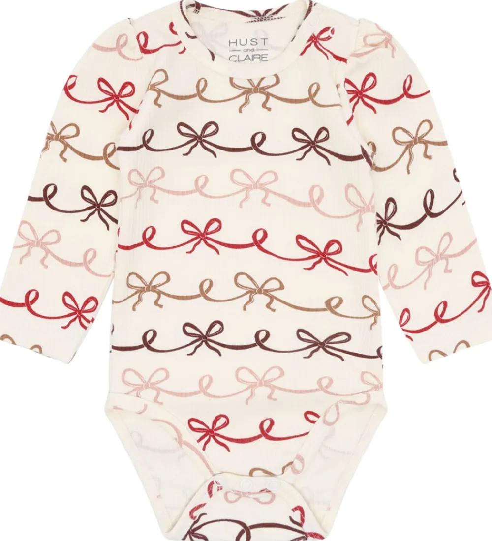 Body l/æ - Rib - HCBritt - Sugar m. Sløjfer|Hust and Claire Outlet