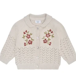 Cardigan - Strik - Cilja Embroidery - French Oak|Hust and Claire Online