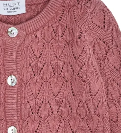 Cardigan - Strik - Cilja Pointelle - Dry Rose|Hust and Claire Hot